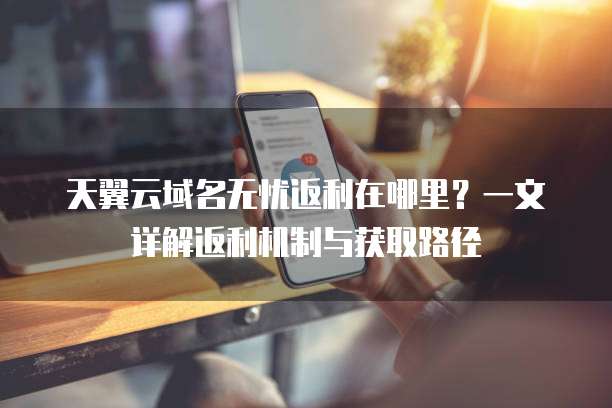 天翼云域名无忧返利在哪里?一文详解返利机制与获取路径