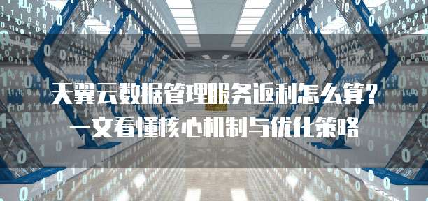 天翼云数据管理服务返利怎么算？一文看懂核心机制与优化策略