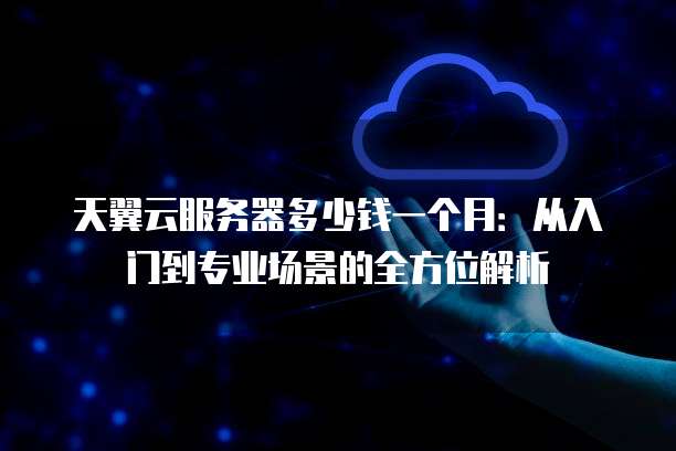 天翼云服务器多少钱一个月:从入门到专业场景的全方位解析