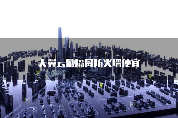 天翼云微隔离防火墙便宜