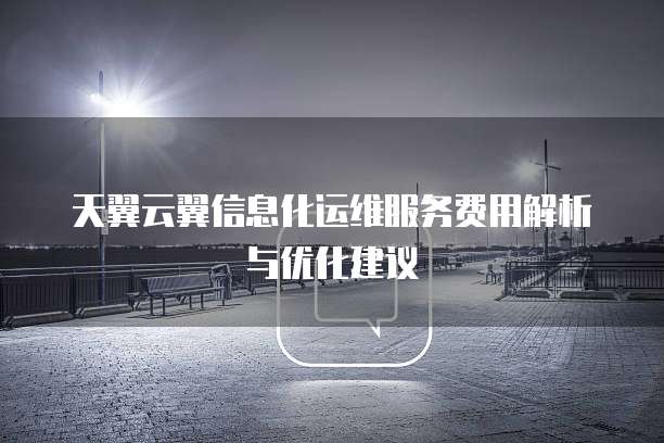 天翼云翼信息化运维服务费用解析与优化建议