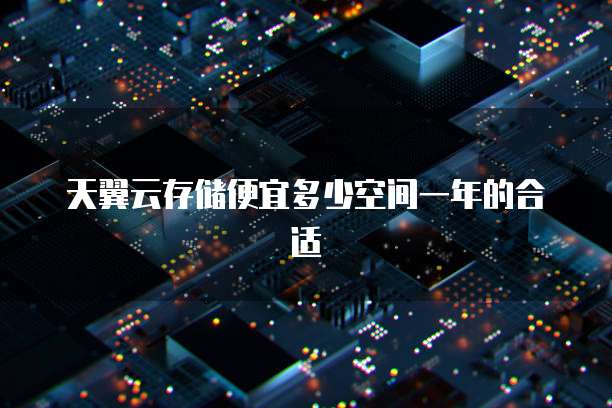 天翼云存储便宜多少空间一年的合适