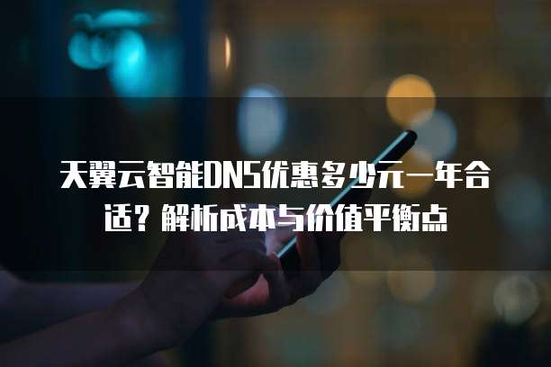 天翼云智能DNS优惠多少元一年合适?解析成本与价值平衡点
