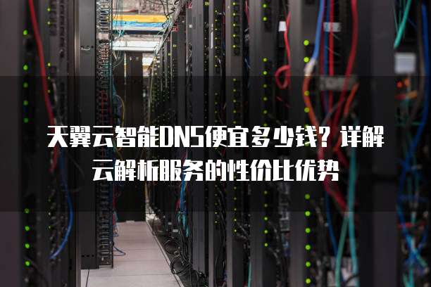 天翼云智能DNS便宜多少钱?详解云解析服务的性价比优势