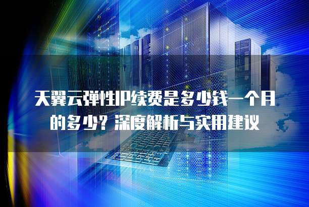 天翼云弹性IP续费是多少钱一个月的多少?深度解析与实用建议