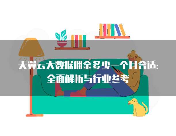 天翼云大数据佣金多少一个月合适：全面解析与行业参考