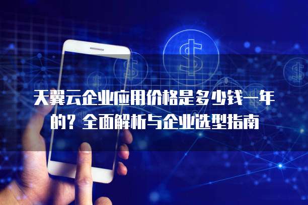 天翼云企业应用价格是多少钱一年的？全面解析与企业选型指南