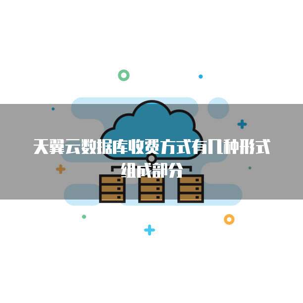 天翼云数据库收费方式有几种形式组成部分