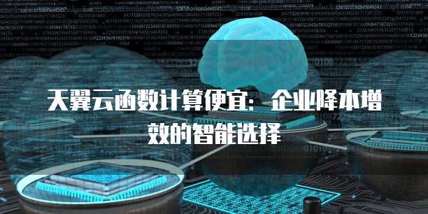 天翼云函数计算便宜:企业降本增效的智能选择