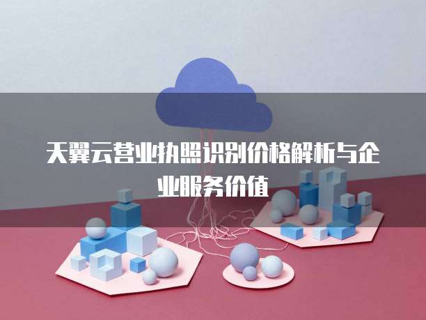 天翼云营业执照识别价格解析与企业服务价值