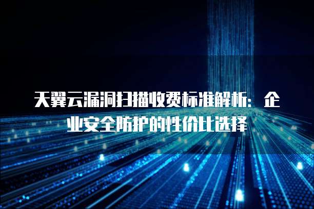 天翼云漏洞扫描收费标准解析：企业安全防护的性价比选择