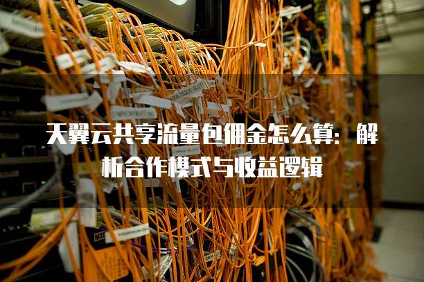 天翼云共享流量包佣金怎么算：解析合作模式与收益逻辑