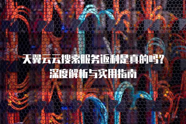 天翼云云搜索服务返利是真的吗?深度解析与实用指南