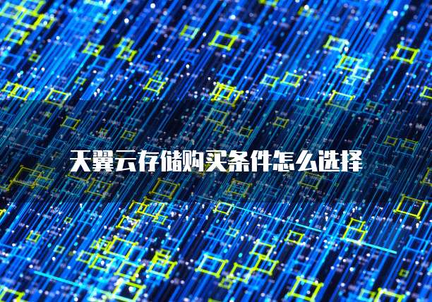 天翼云存储购买条件怎么选择