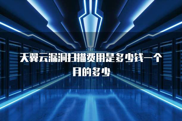 天翼云漏洞扫描费用是多少钱一个月的多少