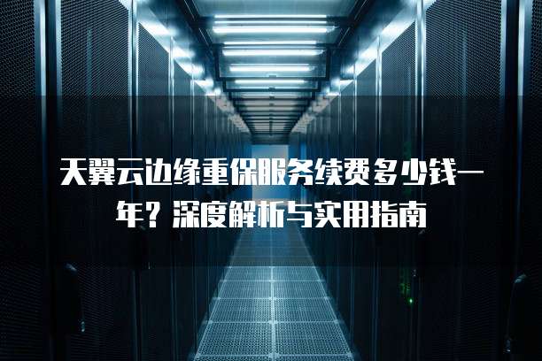 天翼云边缘重保服务续费多少钱一年?深度解析与实用指南