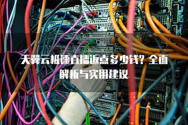 天翼云极速直播返点多少钱?全面解析与实用建议