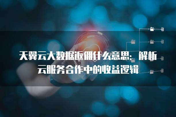 天翼云大数据返佣什么意思：解析云服务合作中的收益逻辑