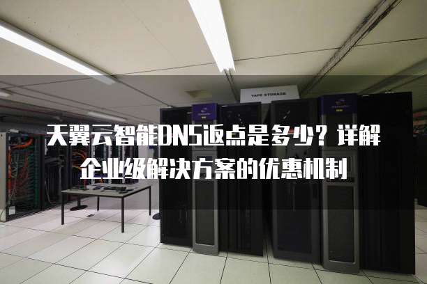 天翼云智能DNS返点是多少?详解企业级解决方案的优惠机制