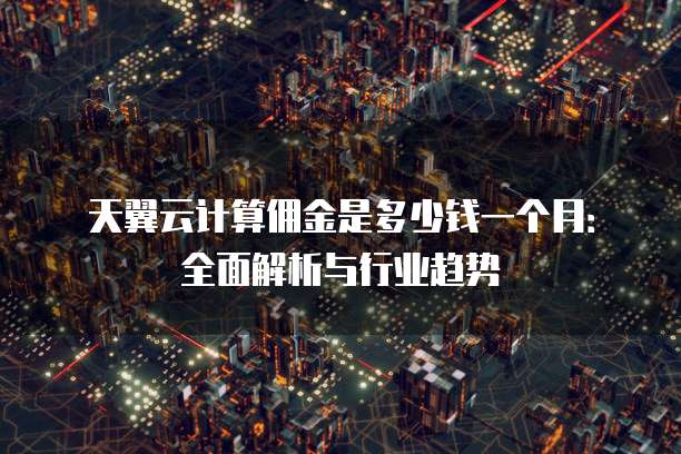 天翼云计算佣金是多少钱一个月:全面解析与行业趋势