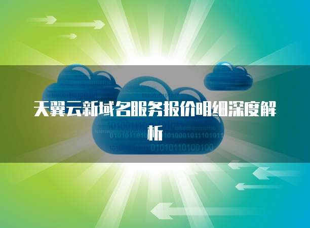 天翼云新域名服务报价明细深度解析