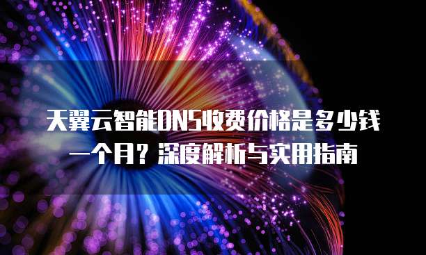天翼云智能DNS收费价格是多少钱一个月?深度解析与实用指南