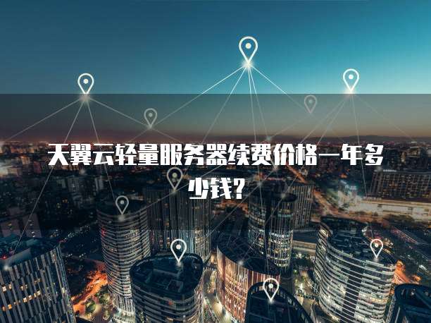 天翼云轻量服务器续费价格一年多少钱?