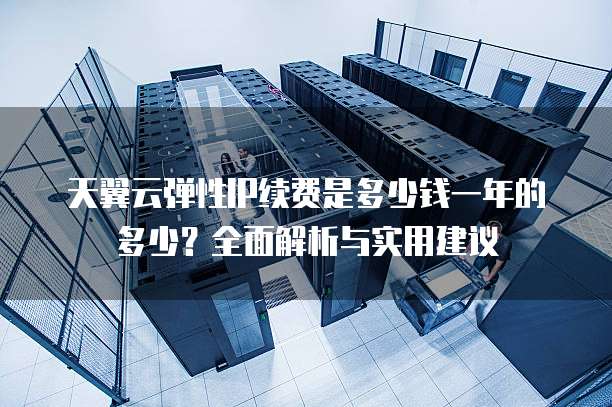 天翼云弹性IP续费是多少钱一年的多少?全面解析与实用建议