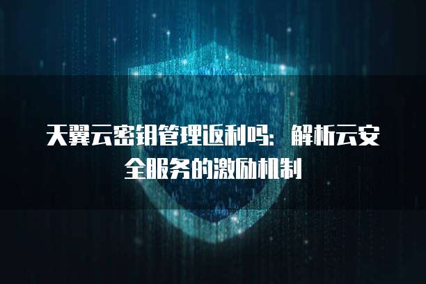 天翼云密钥管理返利吗:解析云安全服务的激励机制