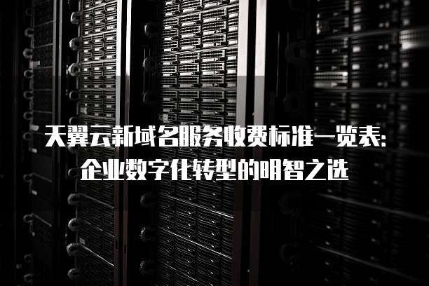 天翼云新域名服务收费标准一览表:企业数字化转型的明智之选