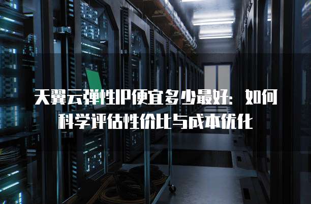 天翼云弹性IP便宜多少最好:如何科学评估性价比与成本优化