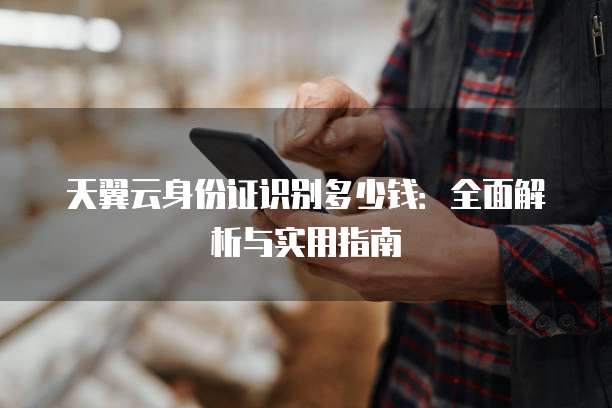 天翼云身份证识别多少钱：全面解析与实用指南