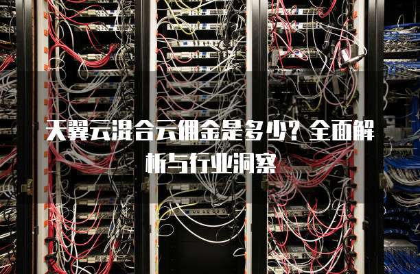 天翼云混合云佣金是多少?全面解析与行业洞察
