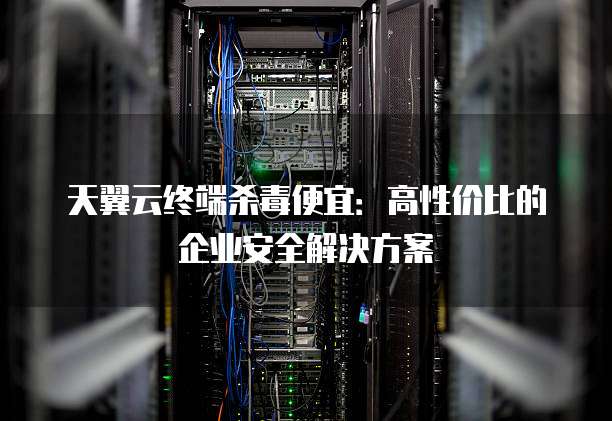 天翼云终端杀毒便宜：高性价比的企业安全解决方案
