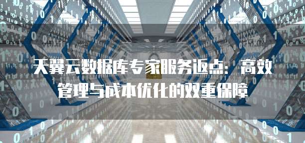 天翼云数据库专家服务返点:高效管理与成本优化的双重保障