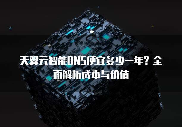 天翼云智能DNS便宜多少一年?全面解析成本与价值
