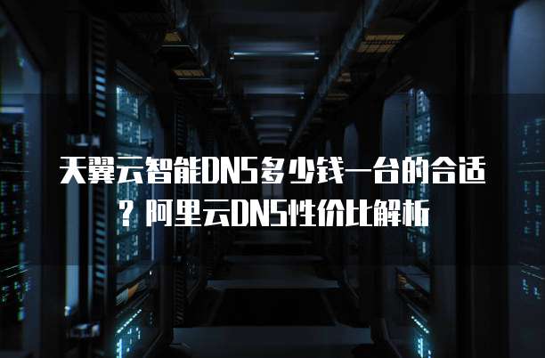 天翼云智能DNS多少钱一台的合适?阿里云DNS性价比解析