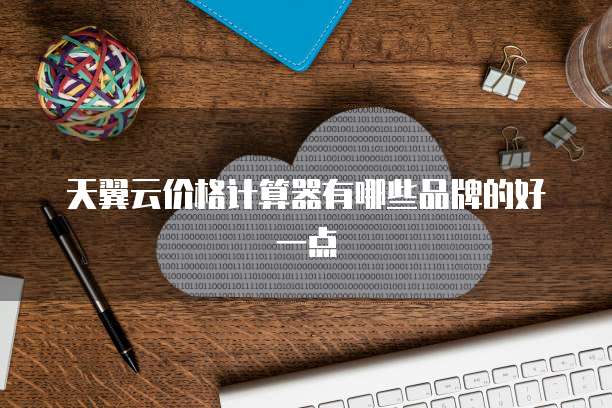 天翼云价格计算器有哪些品牌的好一点
