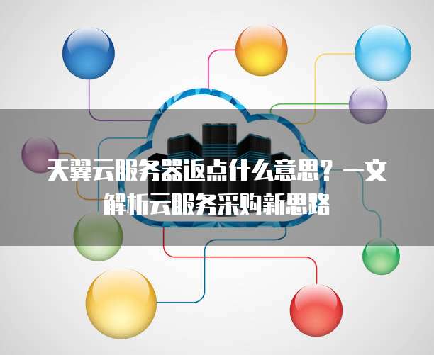 天翼云服务器返点什么意思?一文解析云服务采购新思路