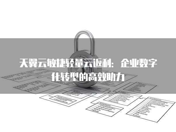 天翼云敏捷轻量云返利:企业数字化转型的高效助力