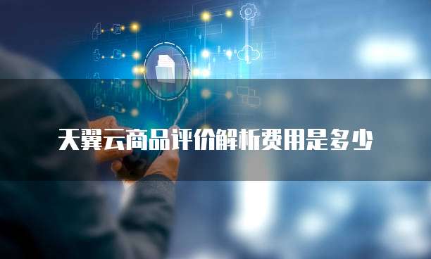 天翼云商品评价解析费用是多少