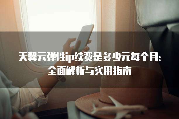 天翼云弹性ip续费是多少元每个月:全面解析与实用指南