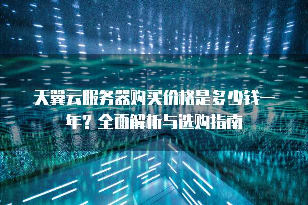 天翼云服务器购买价格是多少钱一年？全面解析与选购指南