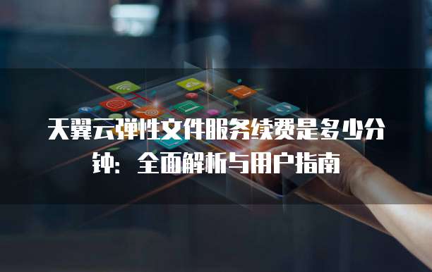 天翼云弹性文件服务续费是多少分钟：全面解析与用户指南