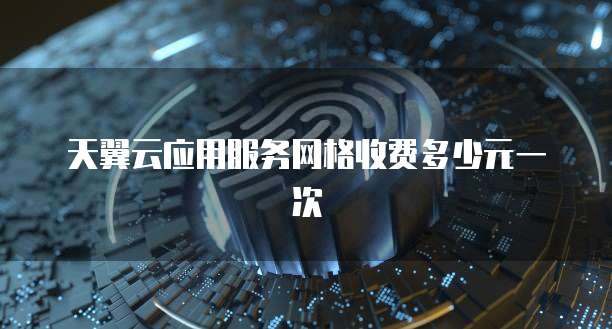 天翼云应用服务网格收费多少元一次