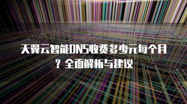 天翼云智能DNS收费多少元每个月?全面解析与建议