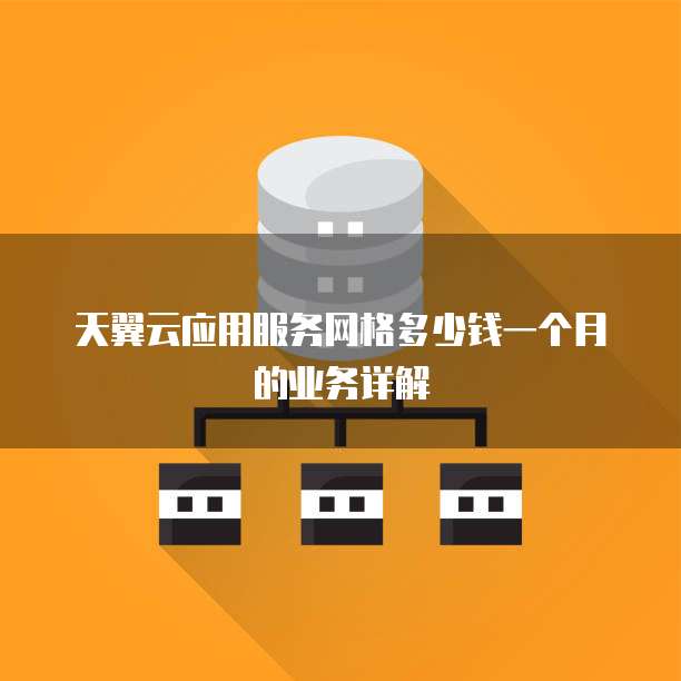 天翼云应用服务网格多少钱一个月的业务详解