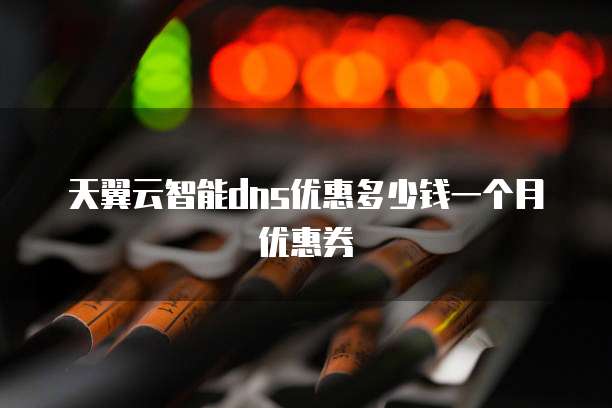 天翼云智能dns优惠多少钱一个月优惠券