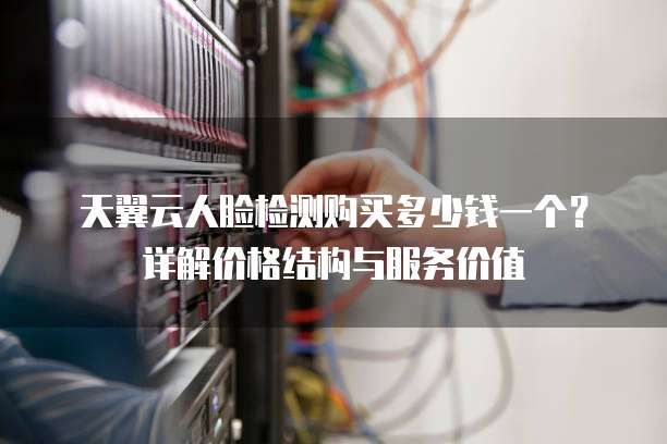 天翼云人脸检测购买多少钱一个?详解价格结构与服务价值