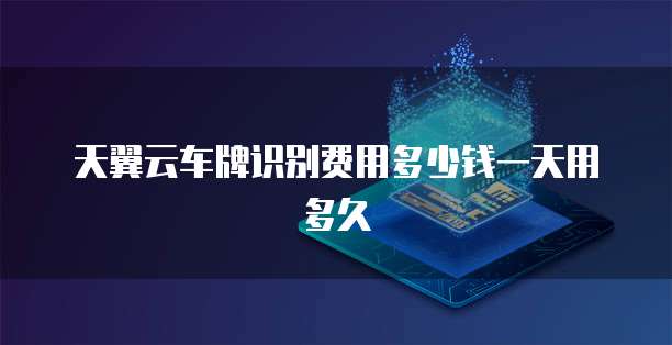 天翼云车牌识别费用多少钱一天用多久